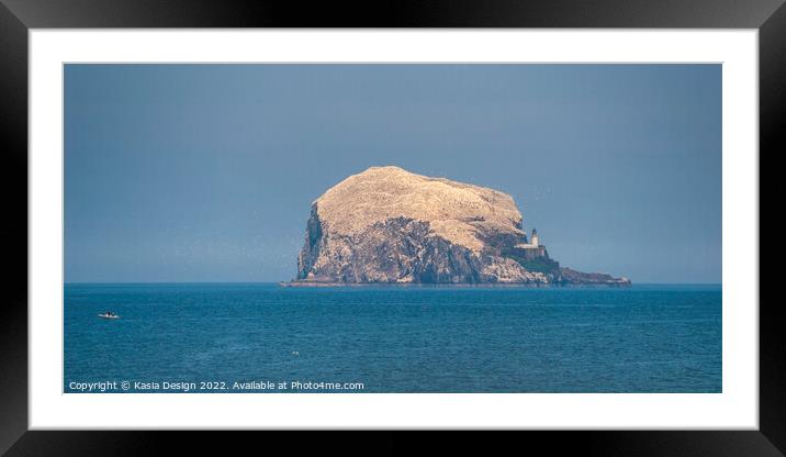 The Bass Rock in all its Magnificence Framed Mounted Print by Kasia Design