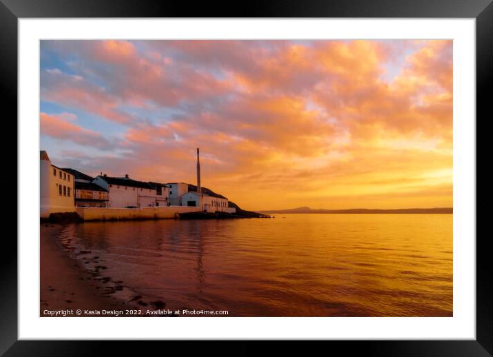 Bowmore Golden Sunset  Framed Mounted Print by Kasia Design