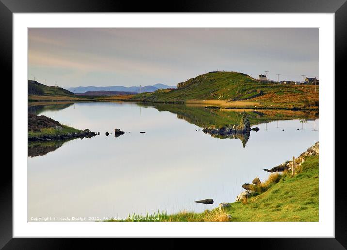 Tranquil Dawn Moment on Loch a' Bhaile Framed Mounted Print by Kasia Design
