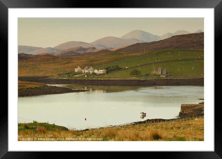 Peaceful Linshader Dawn, Isle of Lewis Framed Mounted Print by Kasia Design