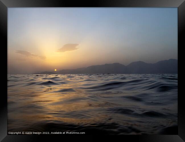 Mermaid's Sunrise View Framed Print by Kasia Design