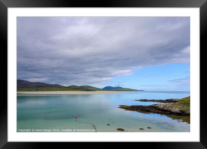 Luskentyre Bay, Isle of Harris, Scotland Framed Mounted Print by Kasia Design