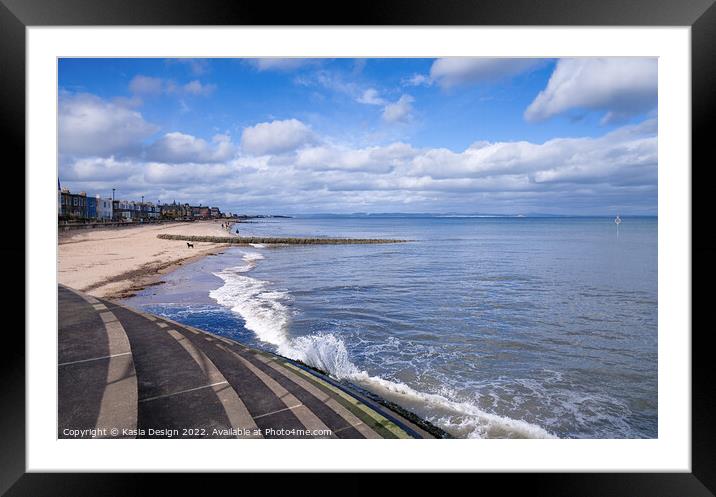 Portobello Beach, Edinburgh, Scotland Framed Mounted Print by Kasia Design