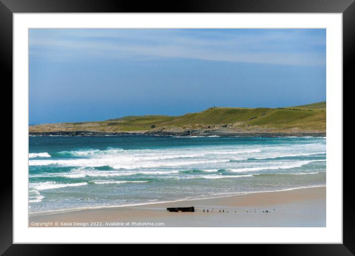 Machir Beach, Islay, Scotland Framed Mounted Print by Kasia Design