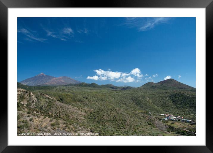 El Teide from Santiago del Teide, Tenerife, Spain Framed Mounted Print by Kasia Design