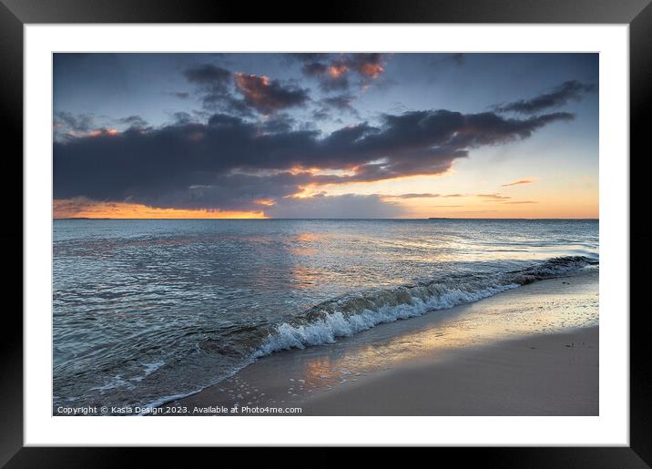 Dawn Breaks over the Baltic Sea Framed Mounted Print by Kasia Design