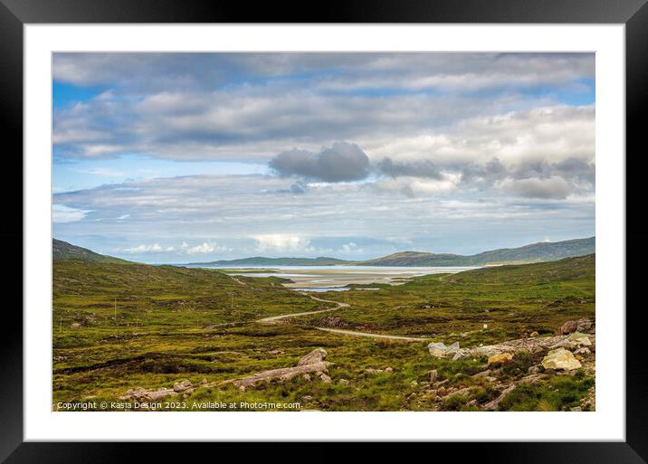 Approaching Luskentyre, Harris, Outer Hebrides Framed Mounted Print by Kasia Design