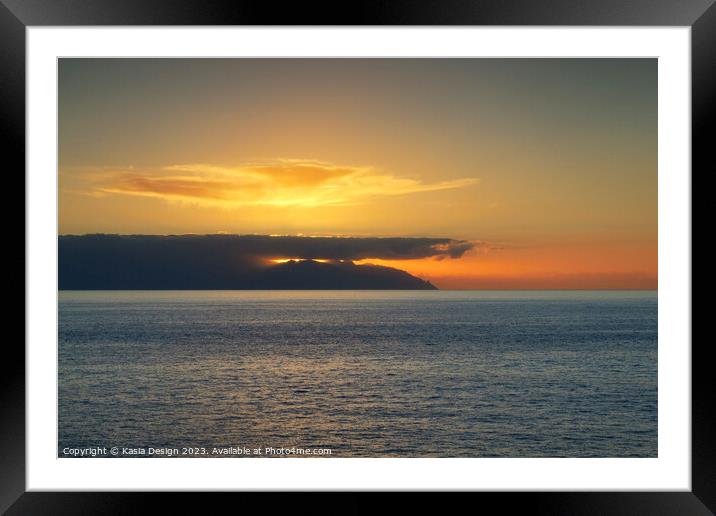 Stunning La Gomera Sunset  Framed Mounted Print by Kasia Design