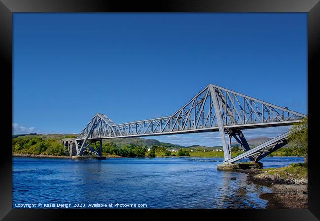 Connel Bridge in the Scottish Highlands Framed Print by Kasia Design