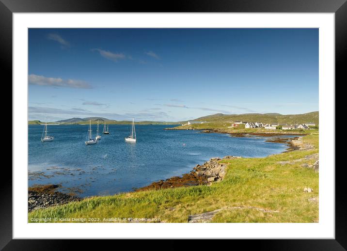 Castlebay bathed in early morning sunlight Framed Mounted Print by Kasia Design