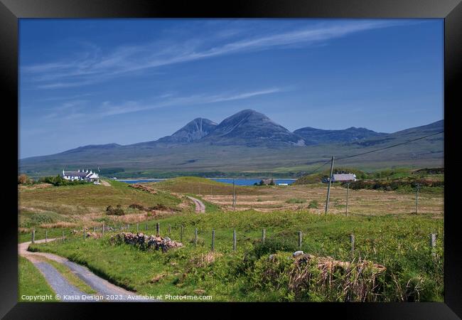 Rural Islay View across the Sound to Jura Framed Print by Kasia Design