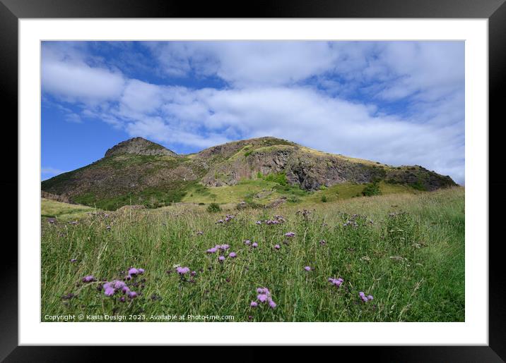 Arthur's Seat - the Sleeping Lion Framed Mounted Print by Kasia Design