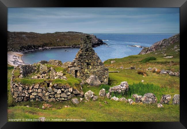 Hebridean Historic Past Framed Print by Kasia Design