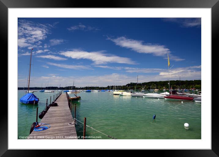 Summertime on Lake Wörth Framed Mounted Print by Kasia Design