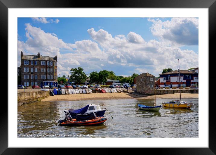 Fisherrow Harbour Framed Mounted Print by Kasia Design