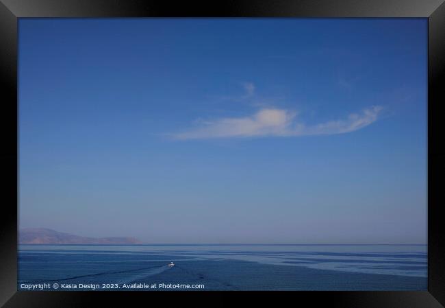 Into the Blue Beyond Framed Print by Kasia Design