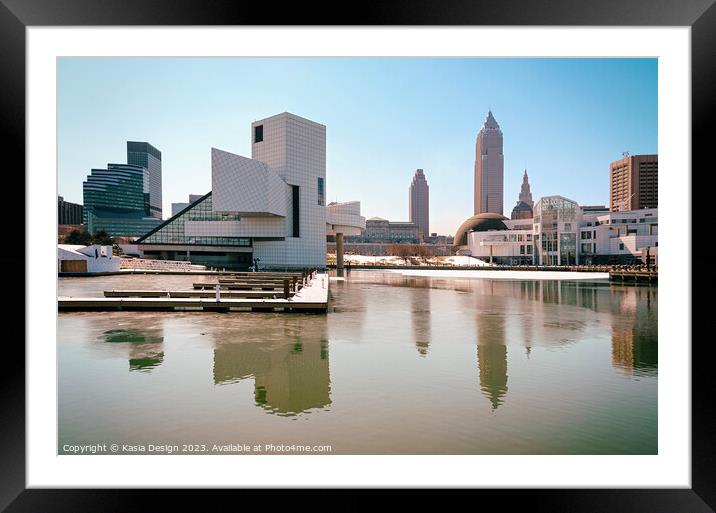 The Rock and Roll Hall of Fame and Museum Framed Mounted Print by Kasia Design