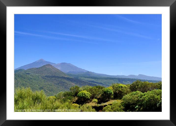 El Teide and Pico del Teide in Spring Framed Mounted Print by Kasia Design