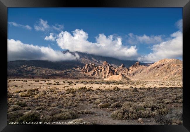 El Teide Looking Up in Wonder Framed Print by Kasia Design