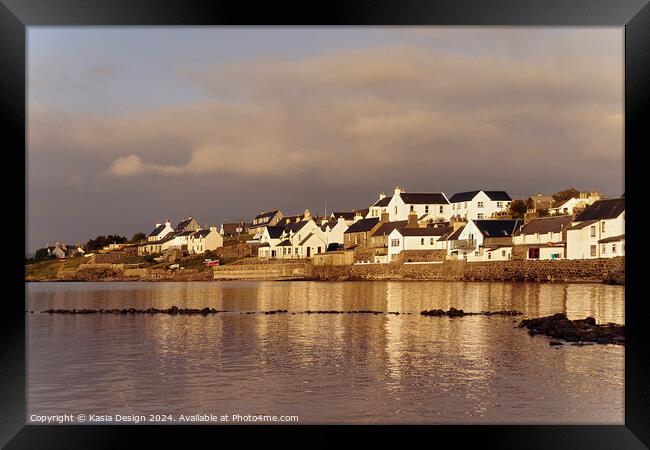 Golden Evening in Bowmore Framed Print by Kasia Design