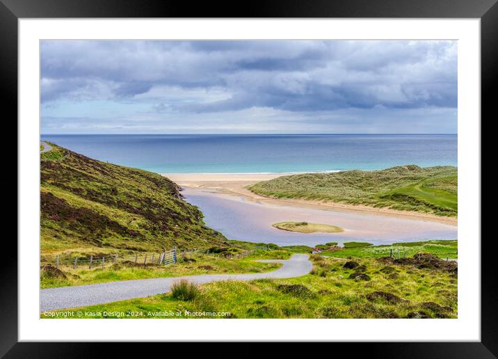 Winding Road to Tolsta Beach Framed Mounted Print by Kasia Design
