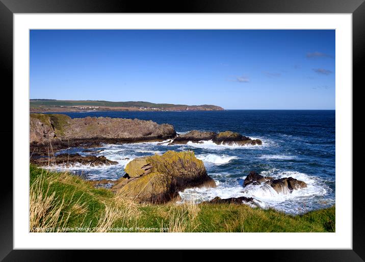 St Abbs Head from Eyemouth Framed Mounted Print by Kasia Design