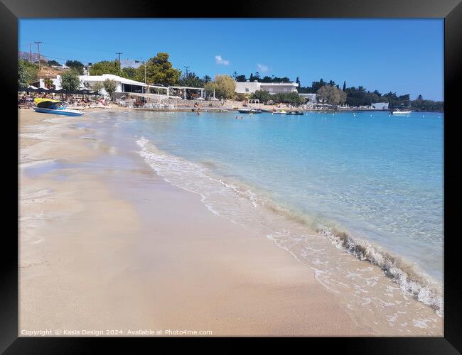 Ammoudi Beach Agios Nikolaus Crete Framed Print by Kasia Design