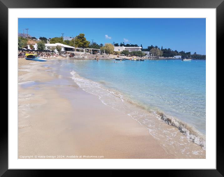 Ammoudi Beach Agios Nikolaus Crete Framed Mounted Print by Kasia Design