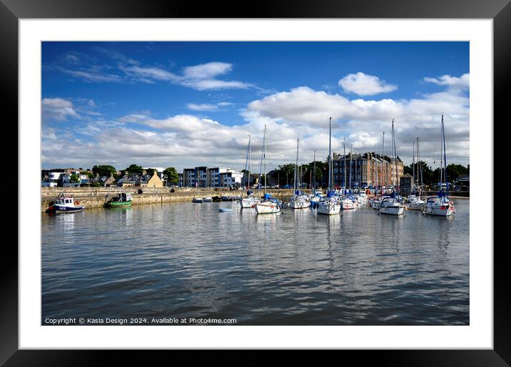 Tranquil Fisherrow Harbour, Musselburgh Framed Mounted Print by Kasia Design