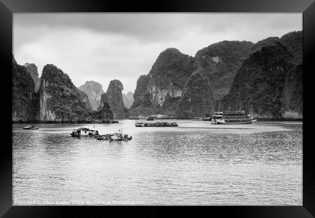 Remote Elegance in Halong Bay Framed Print by Kasia Design