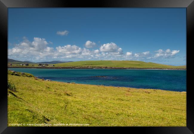 Rolling North Uist Coast Framed Print by Kasia Design