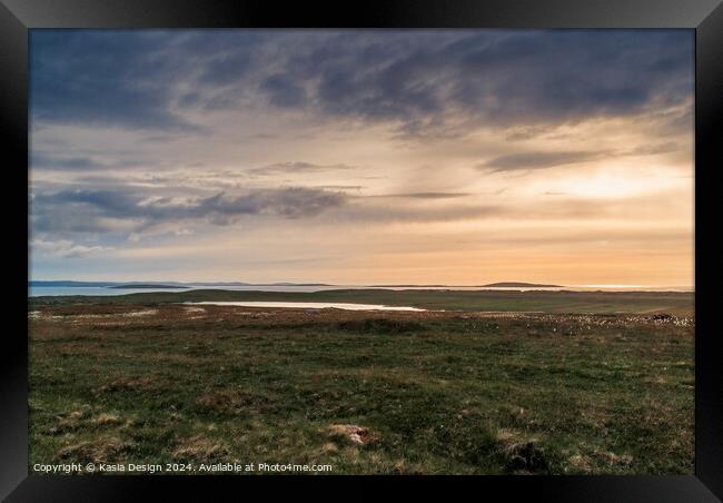 Berneray Golden Hour Framed Print by Kasia Design