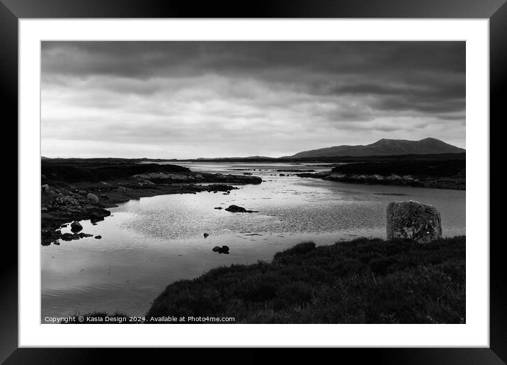 Moody Sea Loch on North Uist Framed Mounted Print by Kasia Design