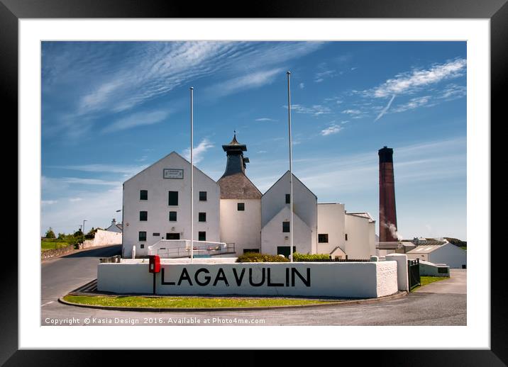 Lagavulin Distillery, Isle of Islay, Scotland Framed Mounted Print by Kasia Design
