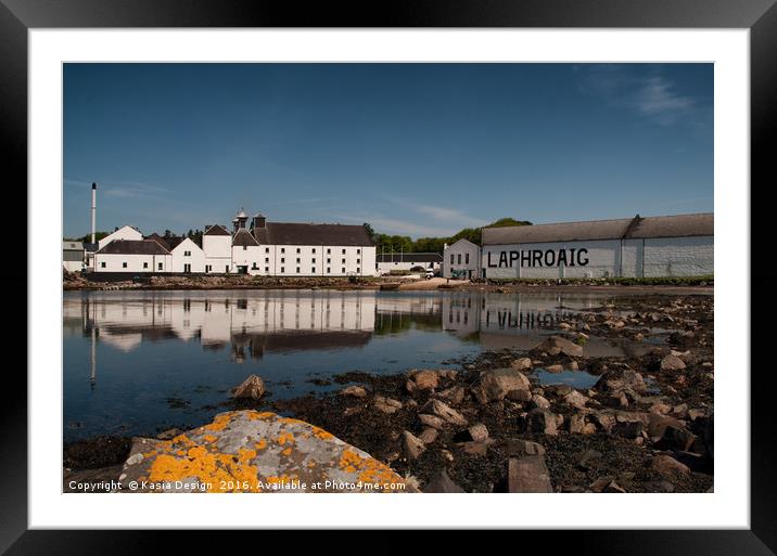 Laphroaig Distillery, Islay, Scotland Framed Mounted Print by Kasia Design