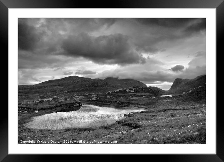 The Lochan, Isle of Harris, Outer Hebrides Framed Mounted Print by Kasia Design