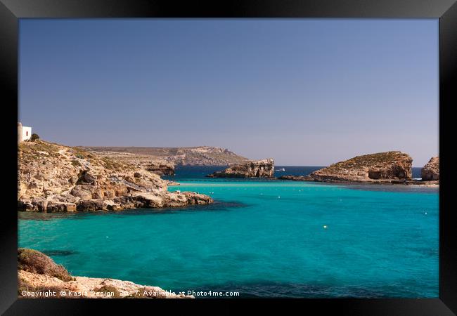 Blue Lagoon, Comino, Republic of Malta Framed Print by Kasia Design