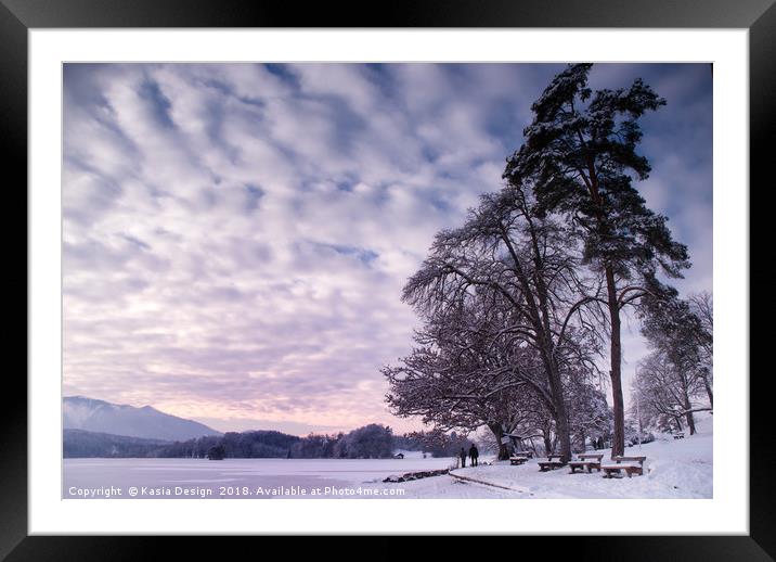 On the Edge of the Frozen Lake Framed Mounted Print by Kasia Design
