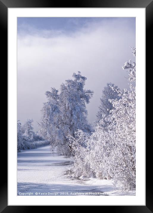 Beneath the Frosty Shroud Framed Mounted Print by Kasia Design