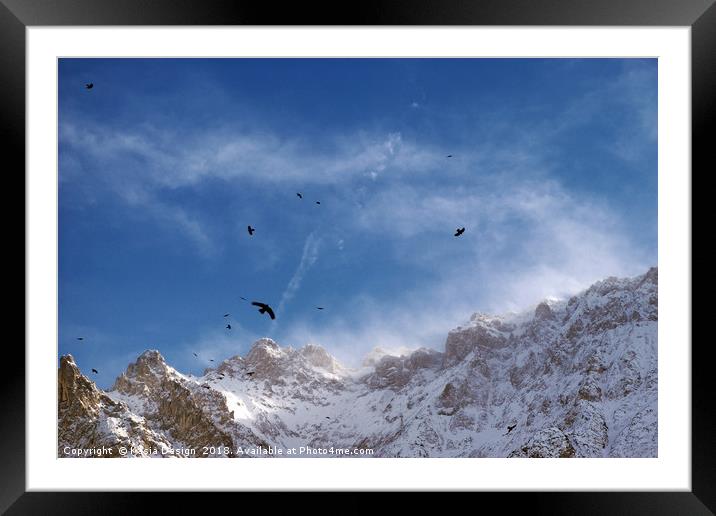 Soaring Above the Alps Framed Mounted Print by Kasia Design