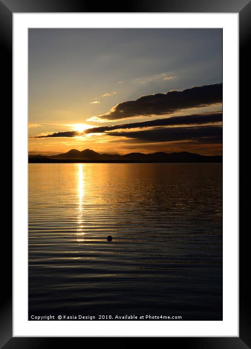 Dawn Light on Paps of Jura , Islay Framed Mounted Print by Kasia Design