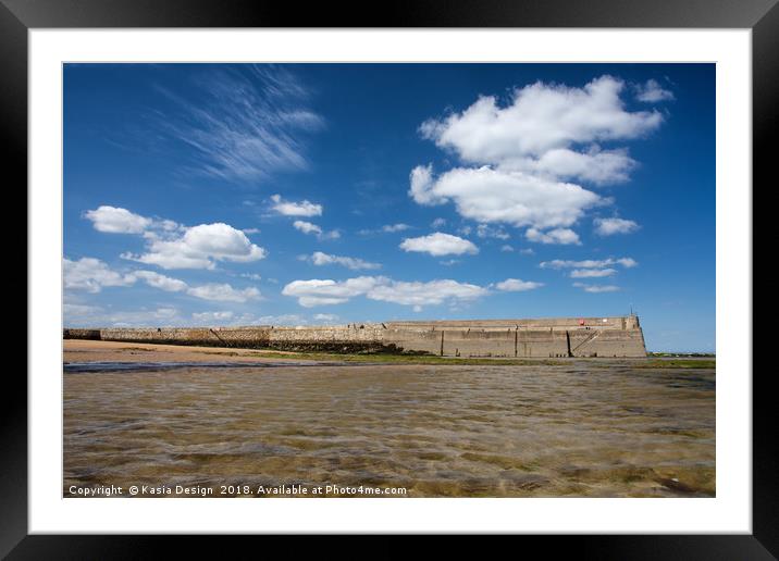 St Andrews Harbour Wall Framed Mounted Print by Kasia Design