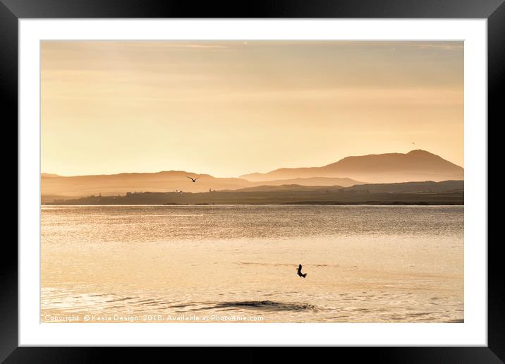 Loch Indaal Dawn Activity Framed Mounted Print by Kasia Design
