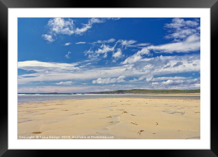 Miles and Miles of Sand, Machir Bay, Islay Framed Mounted Print by Kasia Design