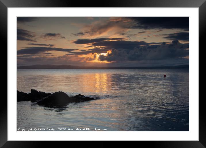 Islay: Port Charlotte Sunrise Framed Mounted Print by Kasia Design