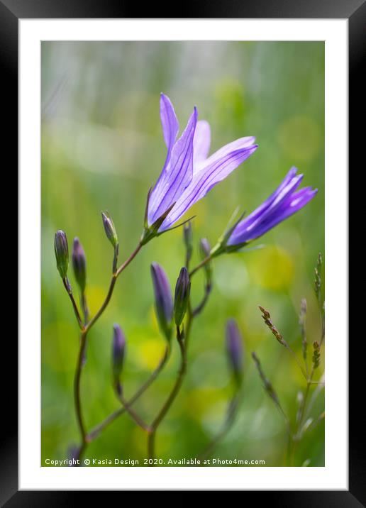 Delicate Bluebell Framed Mounted Print by Kasia Design