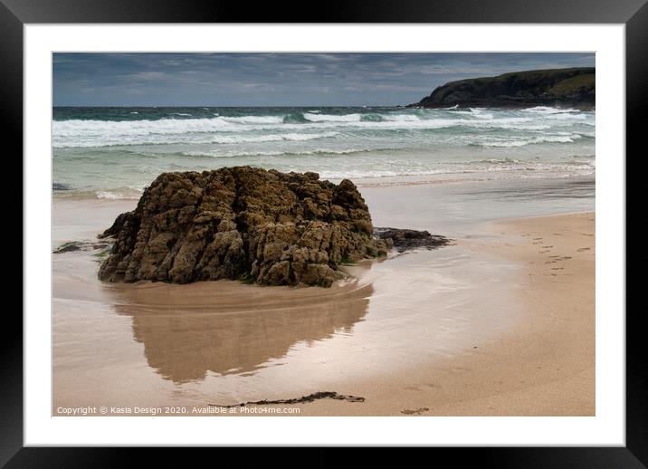 Port Ness Beach, Isle of Lewis Framed Mounted Print by Kasia Design