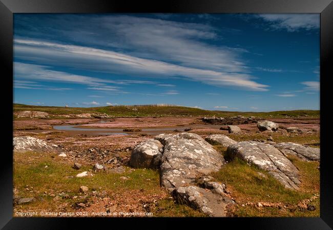 Ice Age Rocks, North Uist, Outer Hebrides Framed Print by Kasia Design