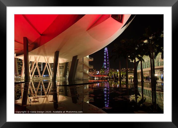 Singapore: Under the Lotus Framed Mounted Print by Kasia Design