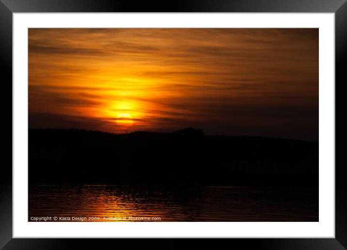 Hebridean Sunset Framed Mounted Print by Kasia Design